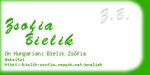 zsofia bielik business card